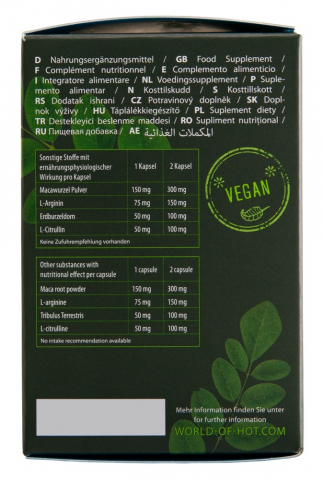 Supliment Potenta Barbati Maca L-arginina Tribulus HOT Pure Moringa + Maca Man Power Hot 60 capsule [4]