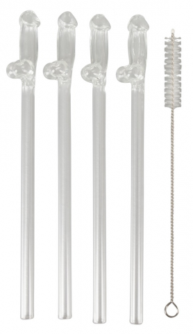 Set Paie Bautura Penis Glass Drinking Straw Willy 4 buc [2]