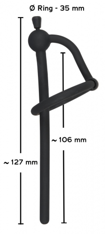Stimulator Dilatator Uretra Penis Plug Piss Play With Glans Ring & Stopper Ø 35mm - Hollow [5]