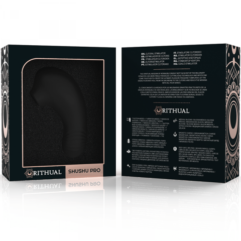 Stimulator Clitoris Rithual Shushu Pro Stimulator Clitoral 2 Powerfull Motors Black [4]