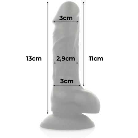 Dildo Cock Miller Silicone Density Articulable Black 13 cm [7]