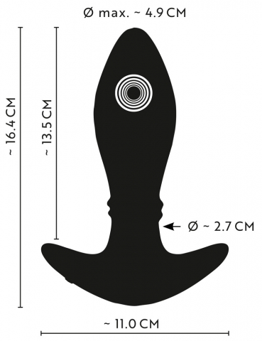 Plug Anal Vibrant ANOS RC Moving Rings Butt Plug [9]