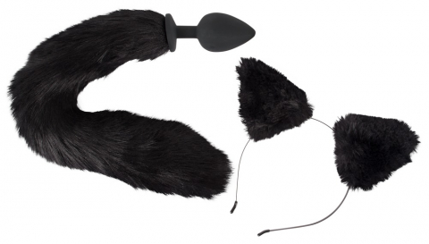 Jucarii Sexuale - Plug Coada Pisica Bad Kitty Pet Play Plug & Ears