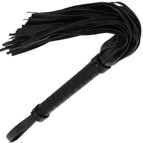 Jucarii Sexuale - Bici Darkness Black Bondage Whip 42cm Leather