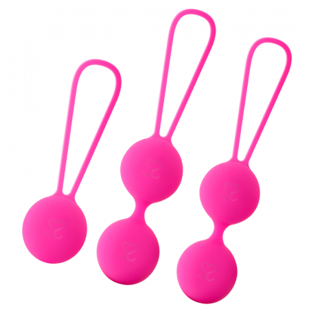 Bile Vaginale Kegel - Bile Kegel Moressa Osian Set Premium Silicone Pink