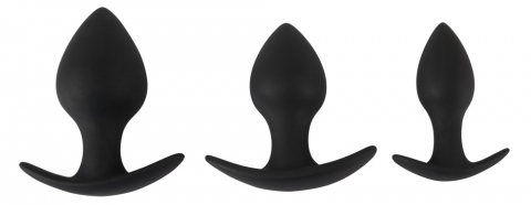 Jucarii Sexuale - Set Plug Anal Black Velvets 3-piece Anal Trainer Set