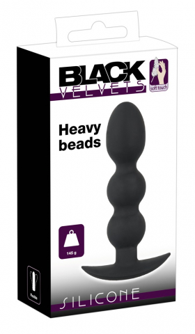 Plug Anal Black Velvets Heavy Beads [3]