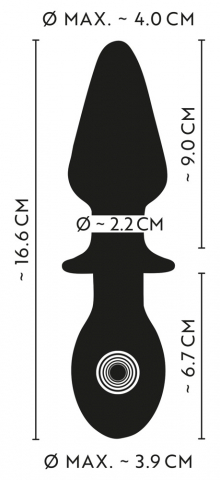 Butt Plug Anos Double-ended with Vibration [7]