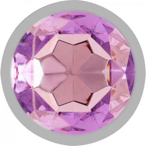 Buttplug Anal Intense Aluminum Metal Anal Plug With Violet Crystal Size M [4]