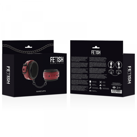 Catuse Fetish Submissive Dark Room Vegan Leather Handcuffs With Neoprene Lining [2]