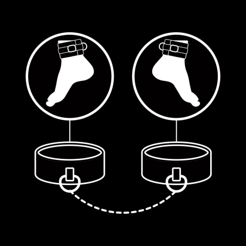 Catuse Fetish Submissive Vegan Leather Ankle Cuffs With Noprene Lining [2]