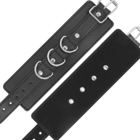 Catuse Glezne Maini Darkness Black adjustable leather ankle handcuffs [5]