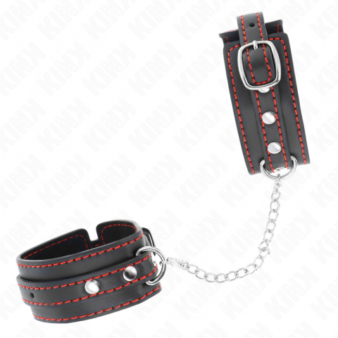 Catuse Maini Ajustabile KINK Small wrist restraints black with red lining adjustable [1]