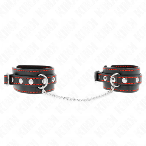 Catuse Maini Ajustabile KINK Small wrist restraints black with red lining adjustable [3]