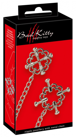 Accesorii si Bijuterii Erotice - Cleme Sfarcuri Lant Bad Kitty Nipple Jewellery Metal Chain