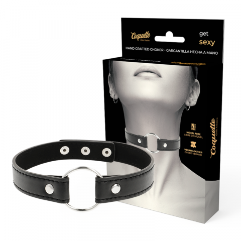 Accesorii si Bijuterii Erotice - Colier Coquette Chic Desire Vegan Leather Necklace Woman Accessory