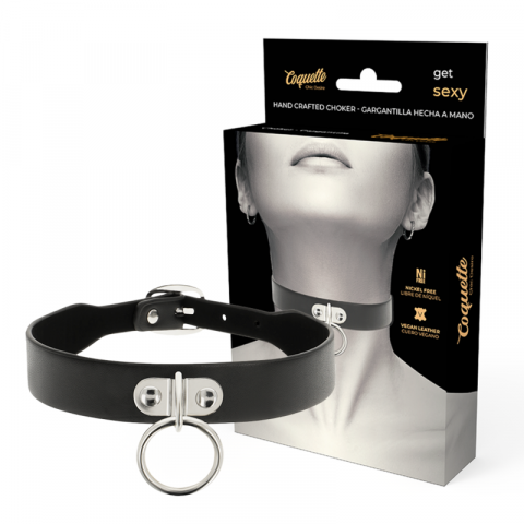 Accesorii si Bijuterii Erotice - Colier Coquette Chic Desire Vegan Leather Necklace Woman Fetish Accessory