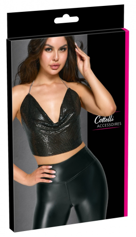 Top Metalic Lucios Negru Femei Cottelli ACCESSOIRES Metal Top [6]