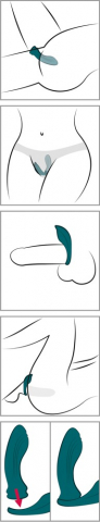 Set Vibrator Cuplu Couples Choice RC 3 in 1 Vibrator [15]