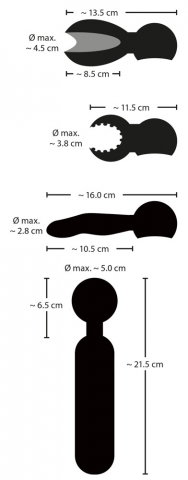 Set Vibrator Couples Choice Wand Vibrator with 3 Attachments [10]