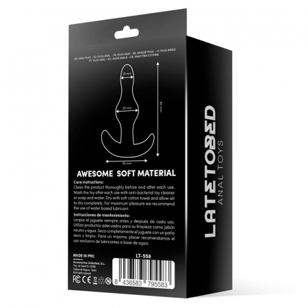 Buttplug Dildo Anal Latetobed Deen Silicone Butt Plug Anchor Base 8 cm [4]