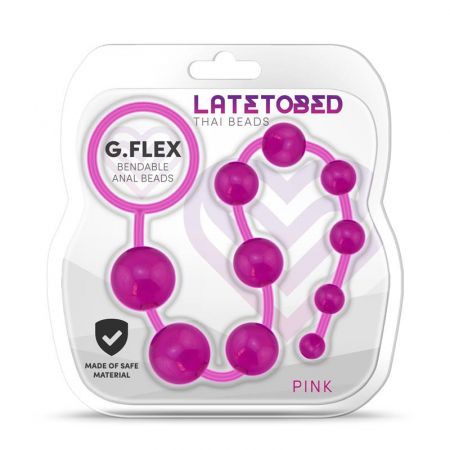 Dildo Anal Latetobed G Flex Bendable Thai Anal Beads Pink [3]