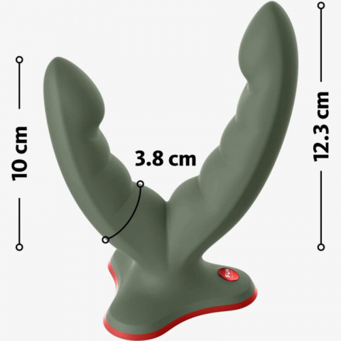 Dildo Dublu Fun Factory Ryde Double Dildo & Massager Green [4]