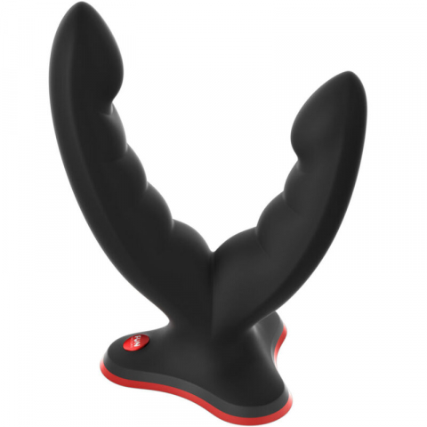 Jucarii Sexuale - Dildo Dublu Fun Factory Ryde Double Dildo & Massager Black