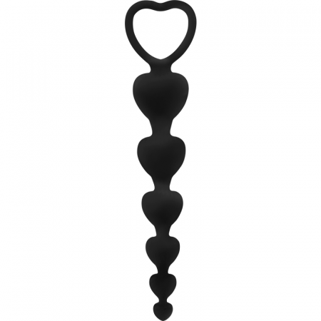 Buttplug Dildo Anal OhMama Silicone Anal Heart Beads 18 cm [1]