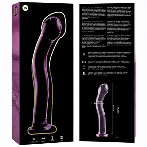 Dildo Sticla NEBULA SERIES BY IBIZAmodel 18 dildo borosilicate glass 18.5 cm [3]