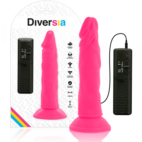 Dildo Realist - Dildo Vibrator Diversia Flexible vibrating dildo 23 cm -o- 4.3 cm