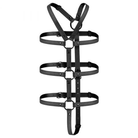 Ham Fetish Submissive Bondage Adjustable harness torso and arms [1]