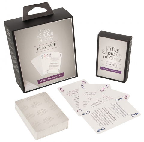 Joc Erotic Carti Fifty Shades of Grey Play Nice Talk Dirty Inspiration Cards [1]