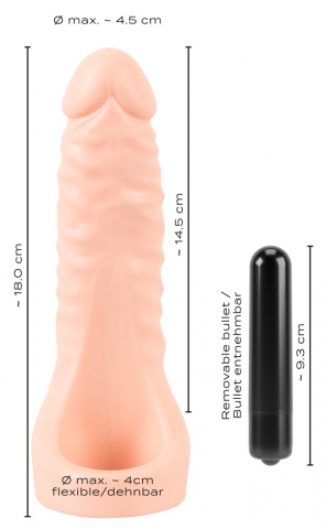 Inel Penis Cu Dildo Double Fucker + Vibration Realistixxx [8]