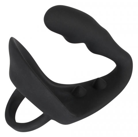 Inel Penis Testicule Barbati Black Velvets Ring & Plug [3]