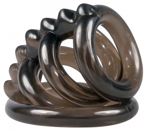 Inel Vibrator Penis Testicule Barbati Bad Kitty Cock/Testicle Ring 4 Rings [2]