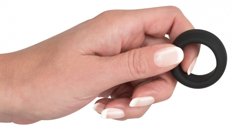 Inel vibrator - Inel Vibrator Penis Testicule Barbati Black Velvets Cock Ring Ø 2.6 cm