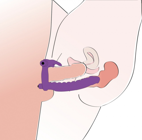 Inel Vibrator Penis Testicule Barbati Cuplu You2Toys Double Delight [4]