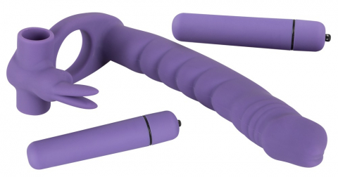 Inel Vibrator Penis Testicule Barbati Cuplu You2Toys Double Delight [3]