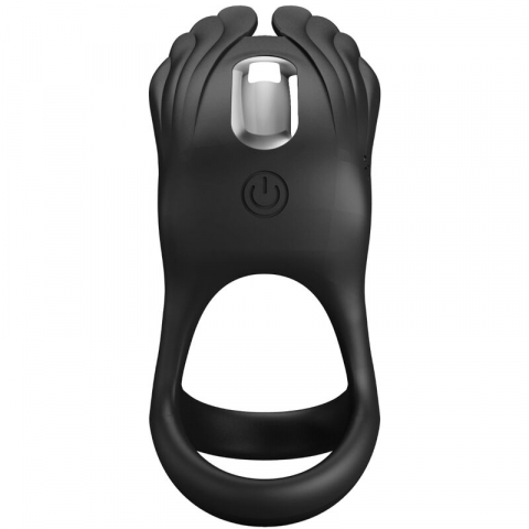 Inel Vibrator Pretty Love Vibrant Penis Ring 7 Vibrations Black Silicone [4]
