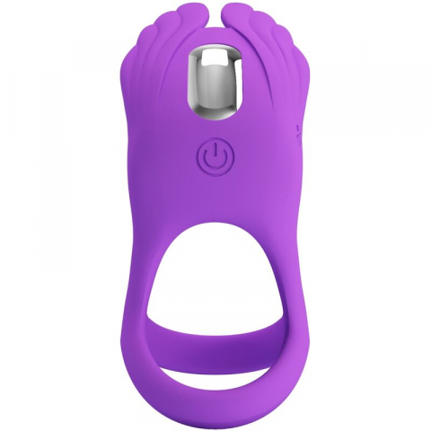 Inel Vibrator Pretty Love Vibrant Penis Ring 7 Vibrations Purple Silicone [3]