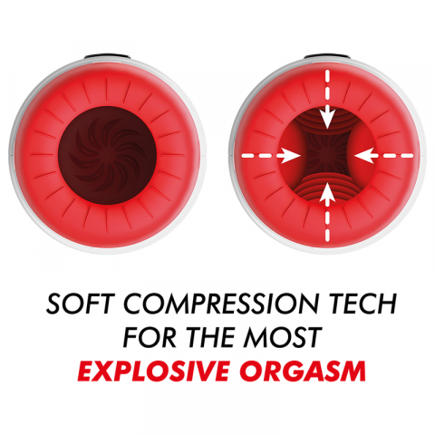 Masturbator Vibratie Jamyjob Rocket masturbator soft compression tech and vibration [4]