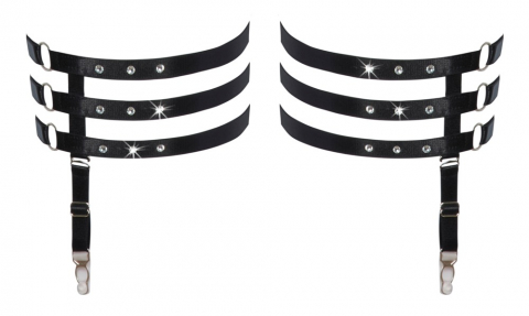 Jartiere negre Cottelli ACCESSOIRES Suspender Garters [1]