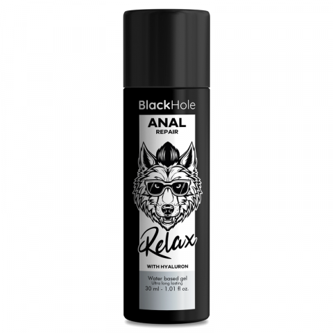 Lubrifianti - Lubrifiant Anal Black Hole Anal Repair Water Based Relax With Hyaluron 30 ml