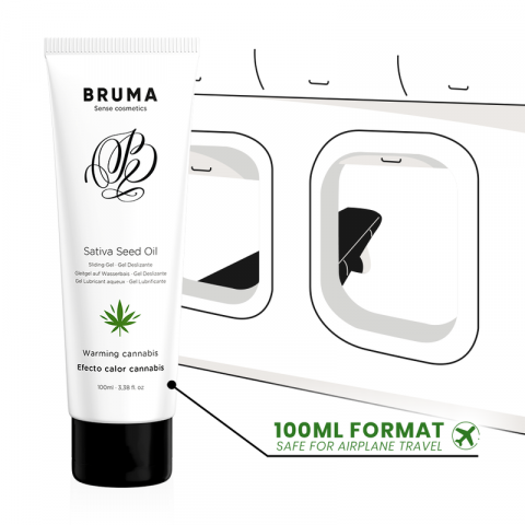Lubrifiant Bruma Sativa seed oil sliding gel warming cannabis flavor 100 ml [1]