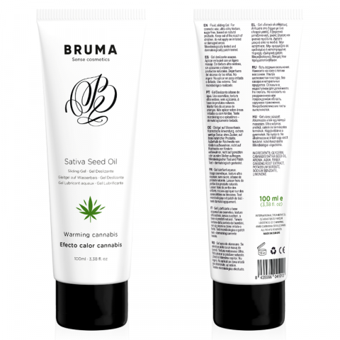 Lubrifiant Bruma Sativa seed oil sliding gel warming cannabis flavor 100 ml [2]
