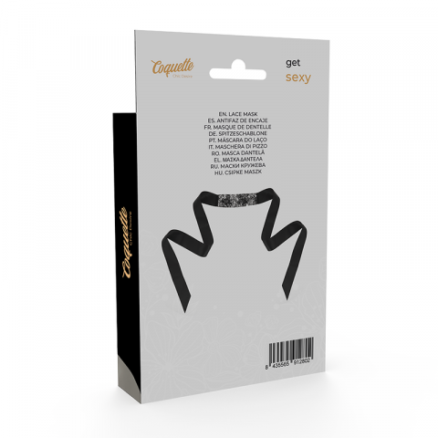 Masca Coquette Chic Desire Black Lace Mask With Ribbon [1]