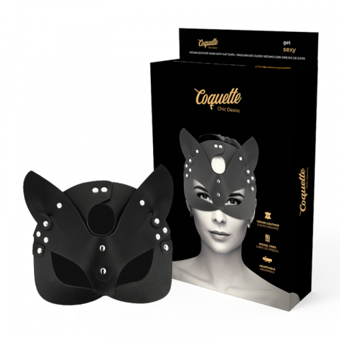 Masca Sex - Masca Coquette Chic Desire Vegan Leather Mask With Cat Ears