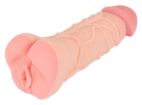 Masturbator Fara Vibratii - Masturbator Extensie Penis Nature Skin 2in1 Extension + Masturbator