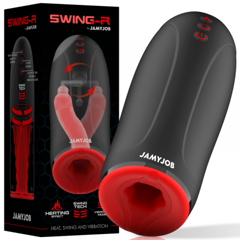 Jucarii Sexuale - Masturbator Vibratii Jamyjob Swing-r Heating Effect Swing Tech and Vibration Masturbator